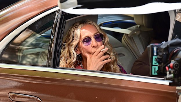 Sarah Jessica Parker’s character Carrie Bradshaw resumed her smoking habit in the latest Sex and the City series, And Just Like That.