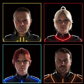 ABBA band members rendered as de-aged computer images for their virtual concert experience ABBA Voyage.