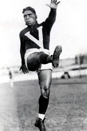Sir Doug Nicholls was the first Aboriginal player to wear the big ‘V’.