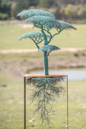 One of the sculptures at the Shaw vineyard event.