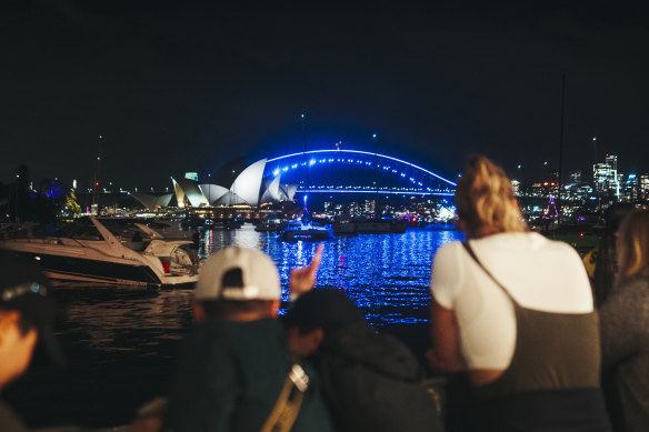 Those watching at home may have missed the in-person spectacular that was Sydney Harbour (pictured), but they were still rewarded.