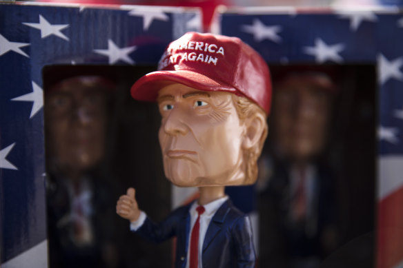 A bobblehead figurine in the likeness of US President Donald Trump in Texas last year.
