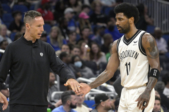 Kyrie Irving has been at the centre of the Nets’ woes, which culminated in the sacking of coach Steve Nash this week.
