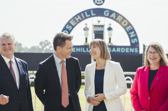 Premier Chris Minns and Transport Minister Jo Haylen announced the potential Rosehill deal in December.