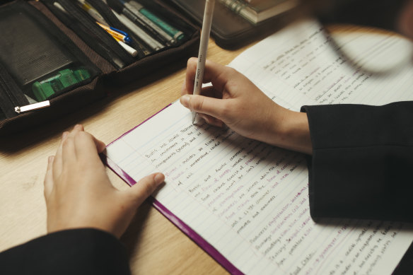 Some schools are sending students to do extra handwriting lessons after class in a bid get them to become faster writers.