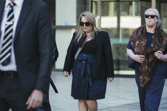 Kallista Mutten (left) gave evidence that she last saw her daughter when the girl left a caravan park with Justin Stein.