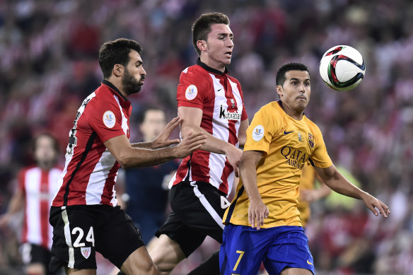 New Melbourne City signing Markel Susaeta (left) in action for Athletic Bilbao.