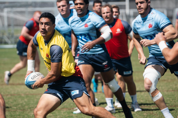 Lalakai Foketi back at training with the Waratahs this week.