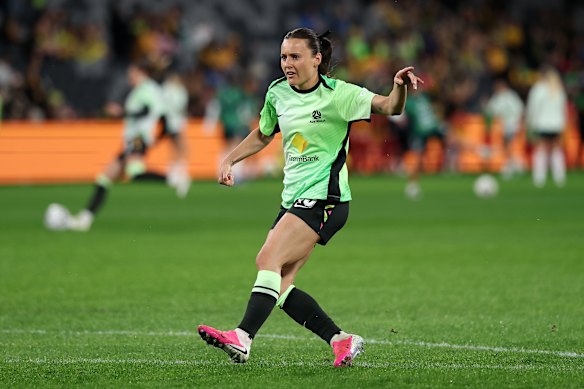 Hayley Raso is back in the starting line-up.