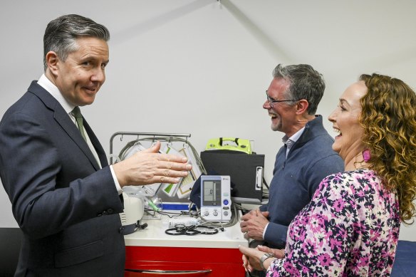 Health Minister Mark Butler at an urgent-care clinic in September.