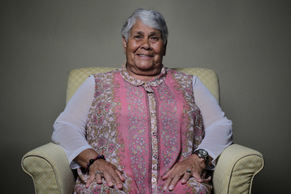 According to Noel Pearson, Lowitja O'Donoghue, pictured in Canberra in 2013, ''gave her all in the service of our people the continent''. 