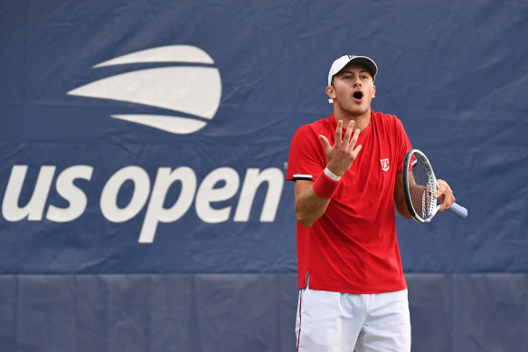 Brayden Schnur, pictured at the US Open, has slammed the big names for not speaking up as the little guys suffer.