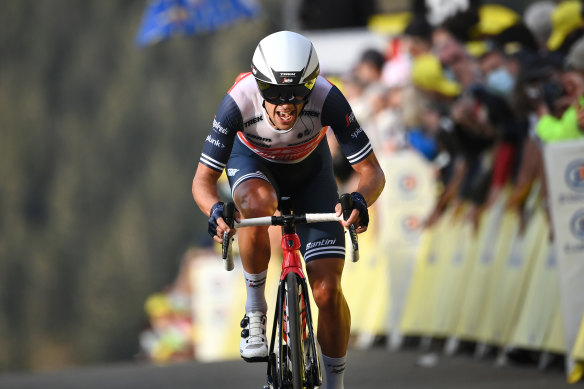 Richie Porte securing third place at the Tour de France last year. 