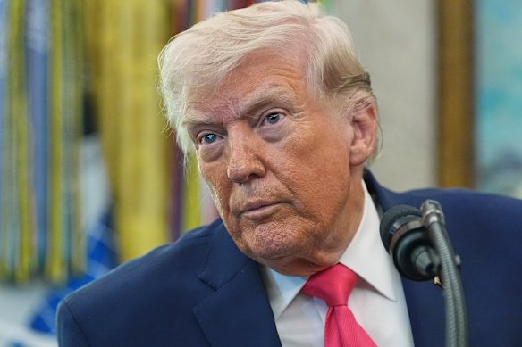 President Donald Trump in the Oval Office on Tuesday.