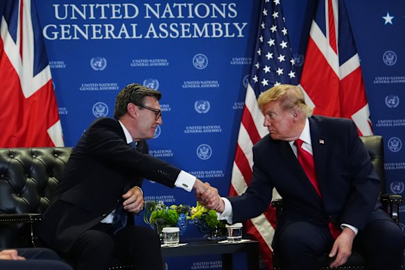 UK PM Andy Burnham meets US President Donald Trump during the United Nations General Assembly this month.