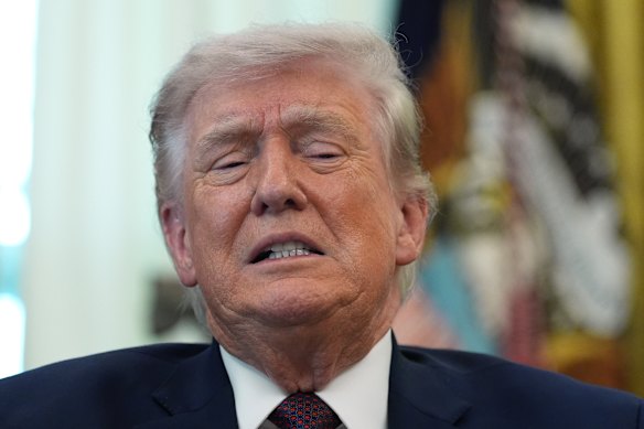 O presidente dos EUA, Donald Trump, no Salão Oval na terça-feira.