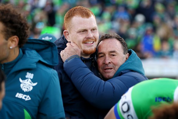 Raiders coach Ricky Stuart and Corey Horsburgh have had a tempestuous relationship, and Stuart did not hold back on Sunday afternoon.