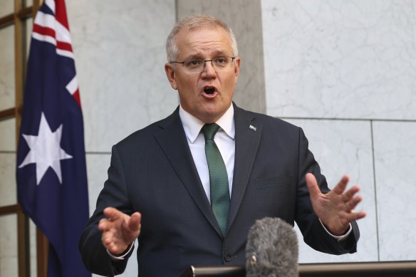 Prime Minister Scott Morrison announces the approval of the Moderna vaccine for use in Australia.