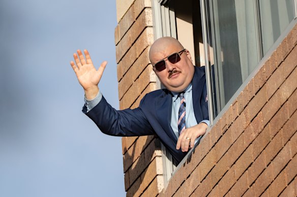 “The Aussie Cossack” Simeon Boikov in the Russian consulate.