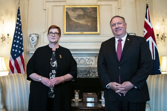 Foreign Minister Marise Payne met with  Secretary of State Mike Pompeo in Washington.