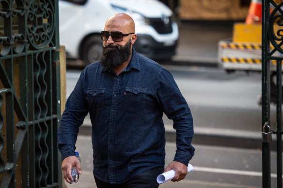 Alleged money launderer Adrian Metly, also known as Radwan Zraika, arriving at Sydney's Central Local Court.