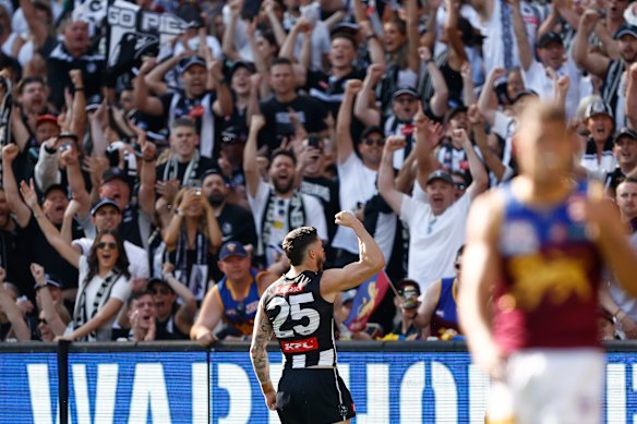 Crisp started his career with the Brisbane Lions. In 2023, he was part of the Magpies side that beat them in the grand final.