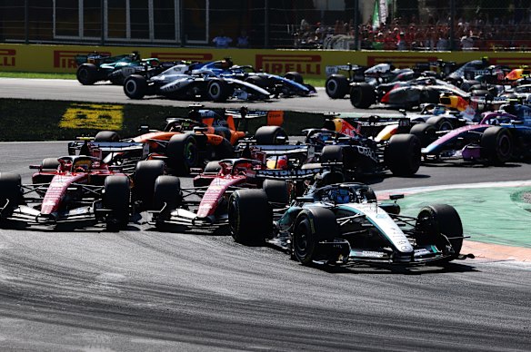 The start of the Monza GP