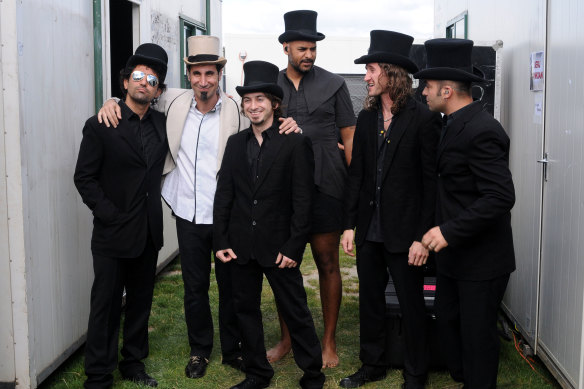 Tankian and bandmates in Australia at the Big Day Out in 2009.