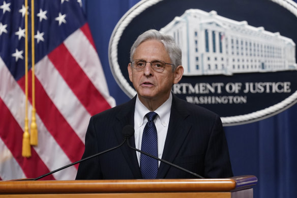 US Attorney-General Merrick Garland