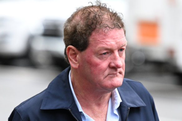 Ricky Nixon outside the Melbourne Magistrates’ Court on Tuesday.