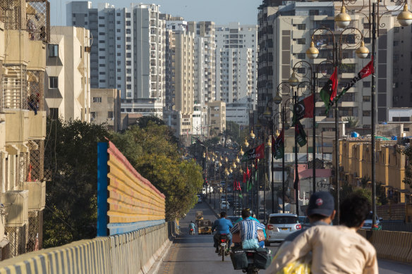 The city of Karachi in Pakistan.