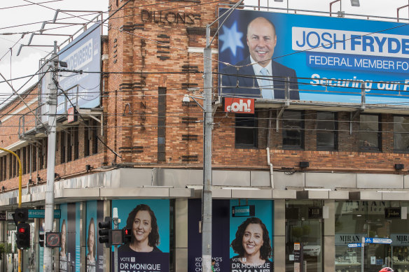 Josh Frydenberg is one of the Liberals fighting a ‘teal’ candidate in his Kooyong electorate.