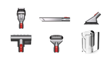 Brushes and crevice tools come in handy for very specific jobs.