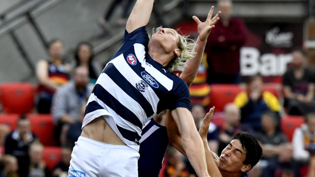 Mark Blicavs in action during AFLX