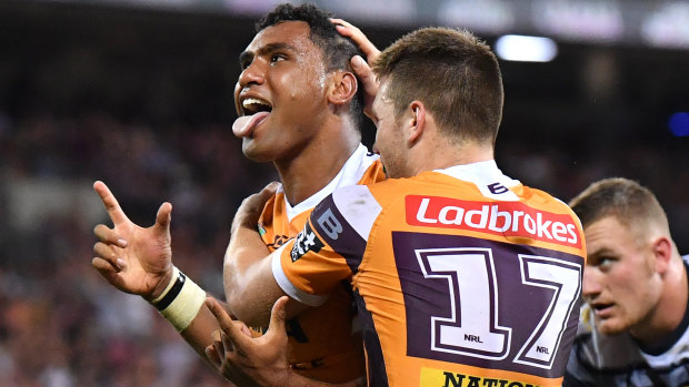 Red hot: Tevita Pangai Jr has been one of Brisbane's best so far this year.