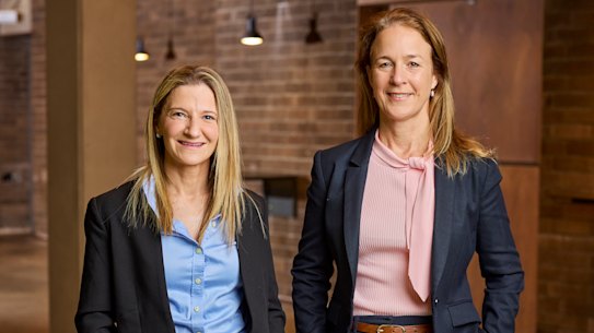 Tali Ross, interim chief financial officer (L), and Kate Beattie, interim CEO at Endeavour Group are running the company until Jayne Hrdlicka starts in January.