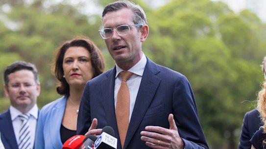 NSW Premier Dominic Perrottet on Monday.