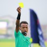Omar Abdulkadir Artan shows yellow card during the FIFA U-20 World Cup Chile 2025.