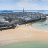 The French port city of Saint-Malo and its walled old town.