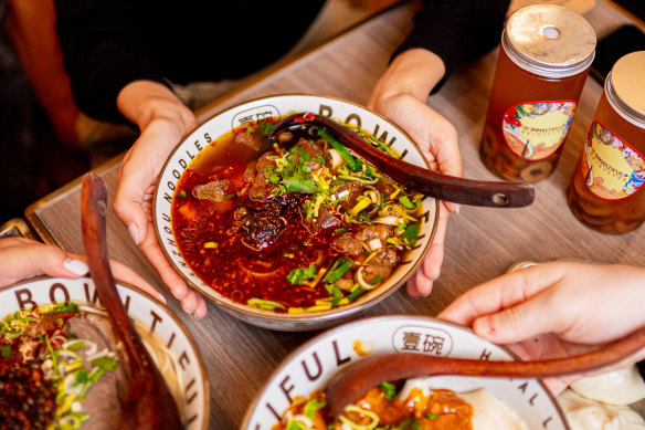 Braised beef brisket noodle soup.