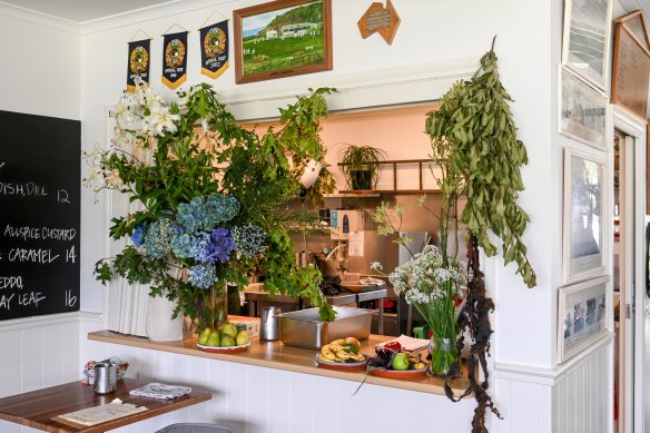 Home-style touches in the dining room.