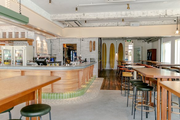 Bar and dining area. 