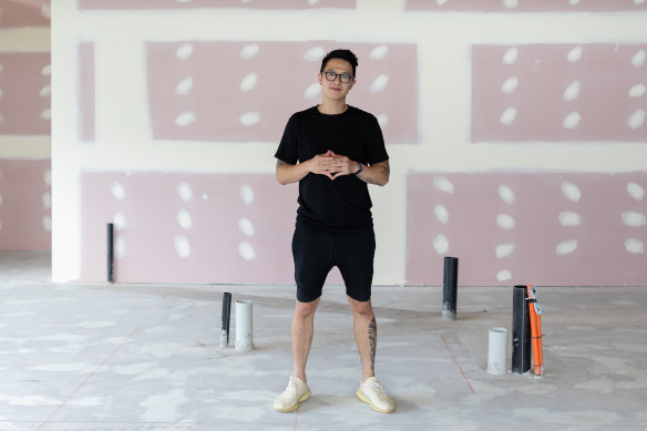 Tommy Tze Lian inside Emme at James Street Market.