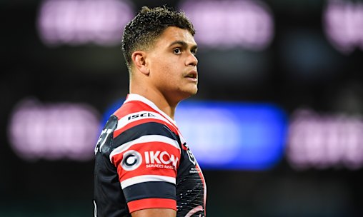 Keep your head up: Roosters teammates have rallied around Latrell Mitchell after his Origin axing.