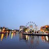 Melaka River cuts across the city.