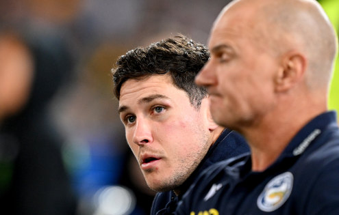 Mitchell Moses was forced to watch the action in the second half last Friday.