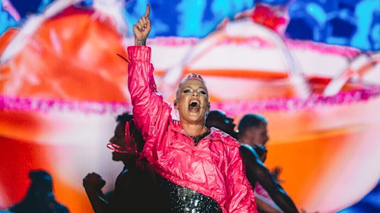 Pink performed in Sydney for the first time in nearly six years.
