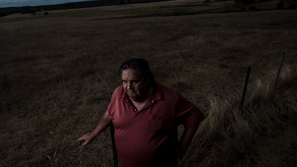 Gunditjmara elder Uncle Daryl Rose stands in front of the 1840 killing field known as Murderers’ Flat, the last of 28 documented massacres of Indigenous people. The surviving families and victims’ descendants were most likely among the first Gunditjmara to move into the Church of England-run Lake Condah Mission in 1867. Rose says they were stripped of their land and culture and enclosed in a place where “the only right was the right to become whiter”. In his view, they were the first generation of stolen Gunditjmara.