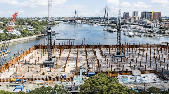 A legal stoush is brewing over the watertight structure known as a cofferdam that allowed the foundations of the new market to be laid.