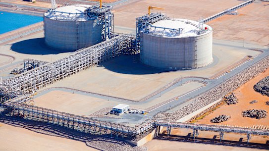 The Chevron-operated Wheatstone LNG hub in WA.